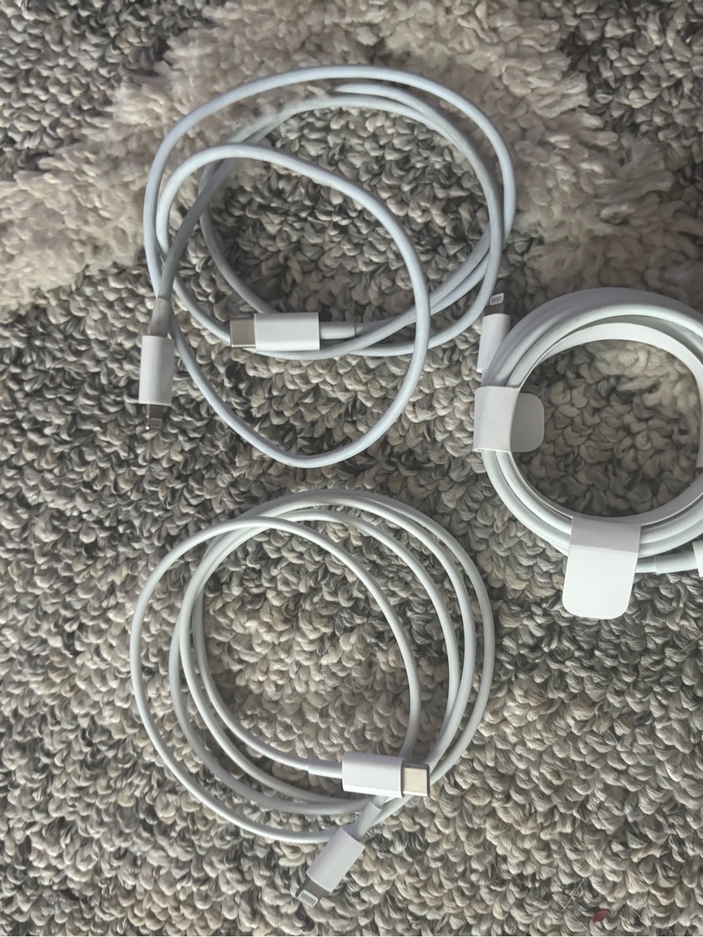 Apple White Lightning to USB-C & Lightning Cables Bundle
